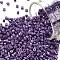Cylinder Seed Beads, Opaque Colours Luster, Uniform Size, Indigo, 2x1.5mm, Hole: 0.8mm, about 40000pcs/bag, about 450g/bag