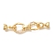 Brass Micro Pave Cubic Zirconia Fold Over Clasps, Oval, Real 18K Gold Plated, 54.5mm, clasp: 15x7x7mm, hole: 5.5mm, knot: 31.5x11.5x7mm