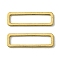 Brass Linking Rings, Rectangle, Raw(Unplated), 6x20x1mm, Inner Diameter: 4x18mm