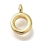 Rack Plating Brass Tube Bails, Cadmium Free & Lead Free, Long-Lasting Plated, Ring, Real 18K Gold Plated, 8.5x6x2mm, Hole: 1.2mm