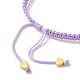 Bracelet à maillons coeur en alliage de strass BJEW-JB10002-02-4