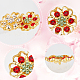 GORGECRAFT 2 Colors 8PCS Rhinestone Shank Buttons Crystal Flower Shape Rhinestone Button Clothes DIY Jewelry Decoration for Crafts Wedding Party Bouquet Sew on Clothing(Golden) RB-GF0001-03-4