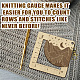 Wooden Square Frame Crochet Ruler DIY-WH0536-003-4