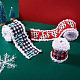 Pandahall-eu3ロール3スタイルのポリエステルリボン  服飾材料  タータン模様  クリスマステーマ  ミックスカラー  2-1/2インチ（65mm）  5ヤード/ロール  1ロール/スタイル OCOR-PJ0001-008-5