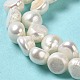 Fili di perle di perle d'acqua dolce coltivate naturali PEAR-E017-07-4