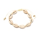 Ensemble de bracelets de cheville en perles tressées en coquillage cauri naturel pour fille femme AJEW-AN00451-02-3
