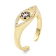 Сглаз реальные 18k покрытием манжеты кольца для женщин подарок ZIRC-C021-03G-01-3