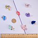 SUNNYCLUE 60pcs 3 Style 3D Cloth Flower Charms Pendants Fabric Floral Petal Tassel with Metal Caps Key Chain for Jewelry Making FIND-SC0001-01-6