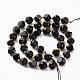 Chapelets de perles en obsidienne noire naturelle G-A030-B26-8mm-2