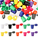 CHGCRAFT 80Pcs 10 Colors Plastic Detachable Bell Stopper Cord Ends KY-CA0001-53-1