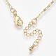 Brass Link Chain Necklace Making NJEW-S383-105-2