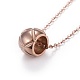 304 Stainless Steel Pendant Necklaces NJEW-I232-16RG-2
