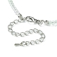 Collier de perles de verre rondelle à facettes pour femme NJEW-M208-01L-5