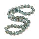Transparent Electroplate Glass Beads Strands GLAA-G098-04J-2