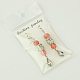 Cherry Quartz Glass Earrings EJEW-JE00743-04-2