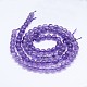 Natural Amethyst Round Bead Strands G-M212-8mm-03A-2