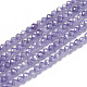 立方晶ジルコニアビーズ連売り  多面カット  ラウンド  紫色のメディア  3x2.5~3mm  穴：0.3mm  約114~141個/連  15.1~16.4インチ（38.4~41.8cm） X-G-F596-48E-3mm-1