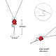 Shegrace rose rhodié 925 colliers pendentif en argent sterling JN994C-2