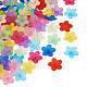 Yilisi 200Pcs 10 Colors Frosted Acrylic Bead Caps MACR-YS0001-02-3