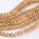 Natural Yellow Agate Round Bead Strands G-L347-21-1