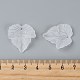 Transparent Frosted Acrylic Leaf Pendants X-PAF002Y-14-3