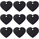 BENECREAT 30pcs Heart Stamping Blanks Aluminum Blank Pendants(Black) Stamping Blanks 33x37.5x1mm for Necklace Bracelet Jewelry Making ALUM-BC0001-64-1