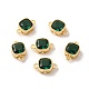 Real 18K Gold Plated Brass Cubic Zirconia Links Connectors KK-M243-04G-05-1