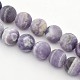 Frosted Round Natural Amethyst Beads Strands G-E302-115-12mm-1