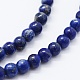 Chapelets de perles en lapis-lazuli naturel G-F561-5mm-G-10