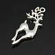 Christmas Reindeer/Stag Alloy Grade A Rhinestone Pendants ALRI-H294-S-2