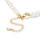 Classifica una collana con bavaglino perline di perle naturali per donne adolescenti NJEW-JN03736-4
