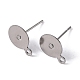 304 Stainless Steel Stud Earring Findings STAS-E029-2-1