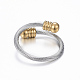 Trendy conjuntos de anillos y brazaletes de torque de 304 acero inoxidable SJEW-H073-10A-5