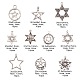 100 pièces 10 styles pendentifs pentacle en alliage de style tibétain TIBEP-CJ0001-60-2