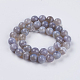 Chapelets de perles en agate à rayures naturelles/agates à bandes G-G581-10mm-09-2