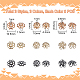 Unicraftale 72Pcs 9 Style Ion Plating(IP) 304 Stainless Steel Bead Caps STAS-UN0049-12-3