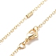 Halskette aus Messingsäulengliedern und Kabelketten für Damen NJEW-P265-31G-1