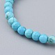 Perles synthétiques turquoise étirer bracelets X-BJEW-JB04676-04-3