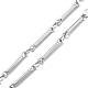 Real Platinum Brass Bar Link Chains CHC-R126-13P-3