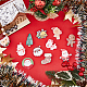 SUPERFINDINGS 40Pcs 10 Style Christmas Sock & Santa Claus & Tree & Gingerbread Man & Deer Acrylic Brooch Pin JEWB-FH0001-32-5