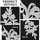 GORGECRAFT 4 Pairs 2 Styles Embroidery Floral Applique White Iron on Patches Beige Sew on Applique Blossom Leaves Lace Fabric Appliques for DIY Sewing Crafts Wedding Clothing Backpacks Embellishments DIY-GF0007-20-6