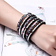 Fashion Zinc Alloy Leather Cord Multi-strand Bracelets BJEW-BB26682-1-7