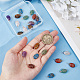 Hobbiesay 4 set di ciondoli con pietre preziose miste naturali di 2 stili G-HY0001-61-3