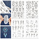 4 Sheets 11.6x8.2 Inch Stick and Stitch Embroidery Patterns DIY-WH0455-061-1