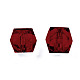 透明なアクリルビーズ  多面カット  キューブ  暗赤色  8x8x7.5mm  穴：1.4mm  約1730個/500g TACR-Q259-8mm-V13-1
