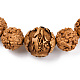 Bracelet extensible en perles de rudraksha naturelles BJEW-N029-001-3