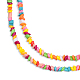 Chapelets de perles en verre peinte par pulvérisation opaque GLAA-N047-04B-3
