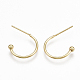 Brass Stud Earrings X-KK-S348-375-1