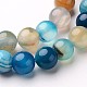 Natural Striped Agate/Banded Agate Beads Strands G-D845-01-8mm-4