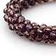 Crystal Glass Round Beads Bracelets BJEW-F083A-12-2